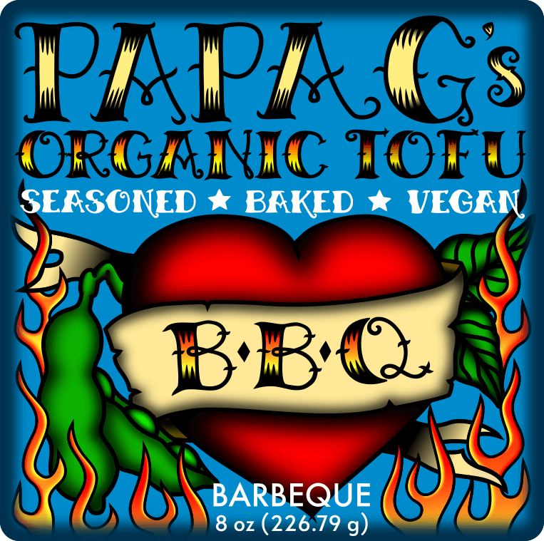 Papa G's Tofu BBQ Label