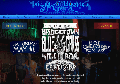 Bridgetown Bluegrass website thumbnail image
